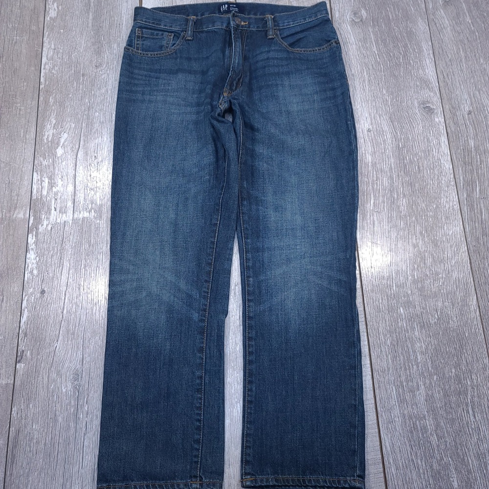 Gap Jeans Mens Size 32x30 Blue Straight Leg Dark Wash Denim